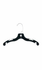 Plastic Childrens Dress Hangers in Black 12 Inches Long with Hook - Case of 100