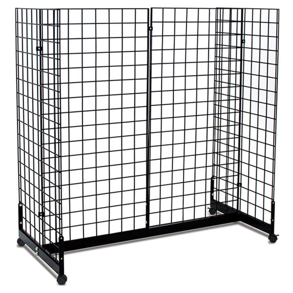 Grid Gondola Unit in Black 48 L x 24 W x 48 H Inches with Casters