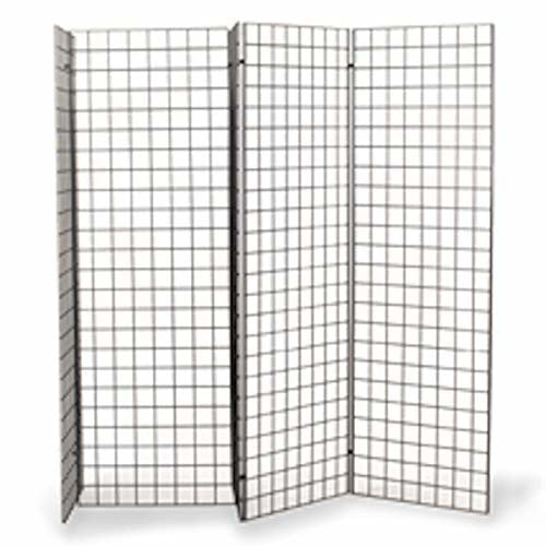 Steel Grid Merchandiser in Black 72 W x 24 D x 72 H Inches