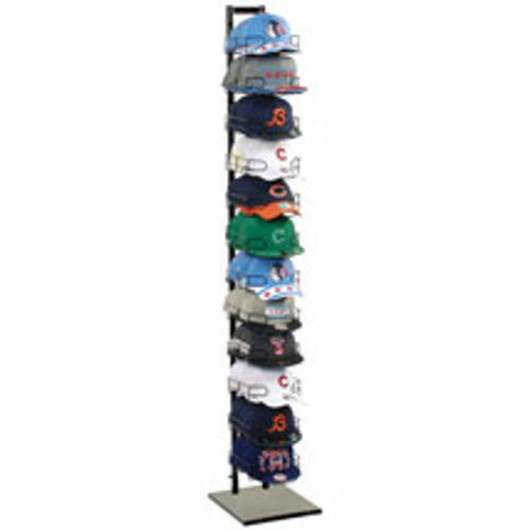 12 Tier Hat Display in Black 73 H x 12.5 W x 14.5 D Inches