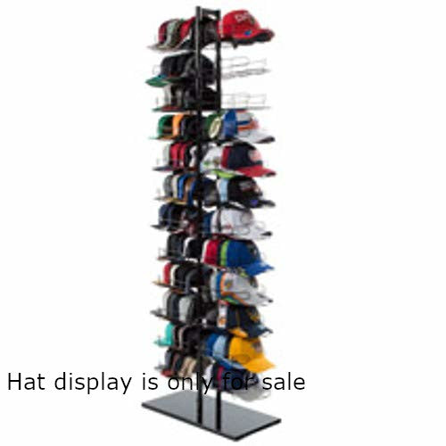 Double Sided 240 Hats Cap Display in Black 29 D x 73 H Inches