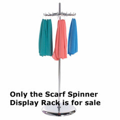 Revolving Scarf Display Rack in Chrome 53 H Inches