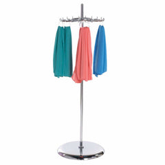 Revolving Scarf Display Rack in Chrome 53 H Inches