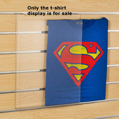Acrylic Clear T Shirt Display 11.5 W x 0.75 D x 14.5 H Inches for Slatwall