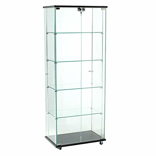Locking Display Tower Locking Tower Display Case in Clear 24 W x 15.75 D x 62 H Inches with ...