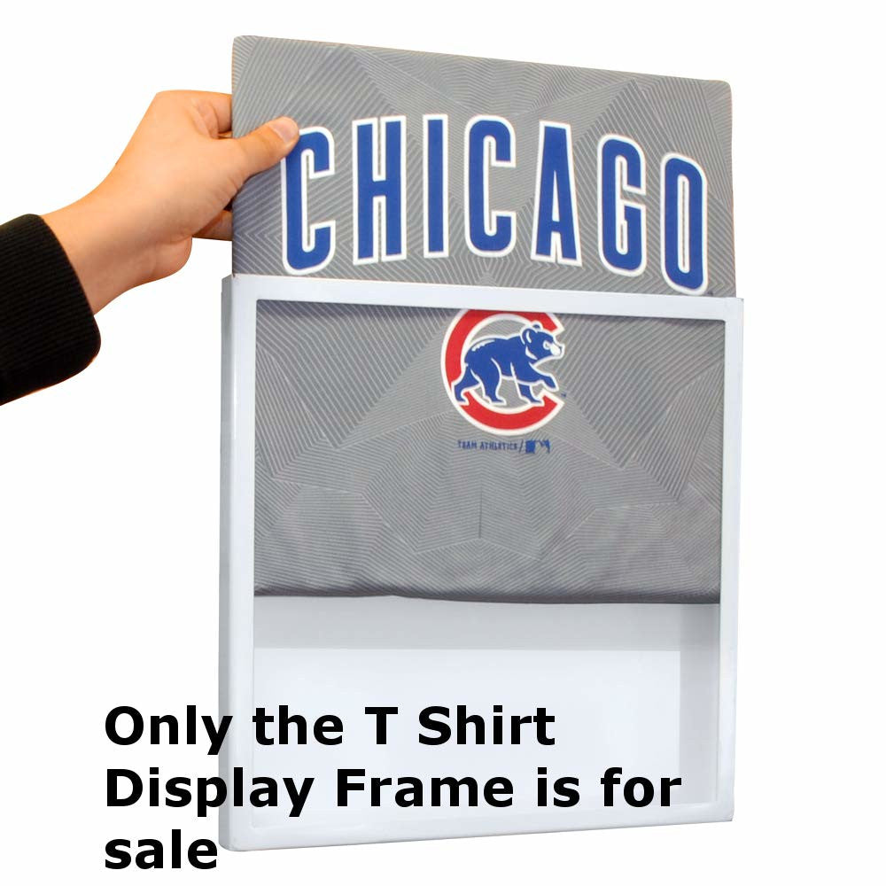 T Shirt Display Frame in White 12 x 1 D x 12 H Inches for Pegboard