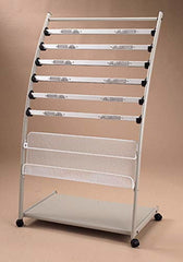 6 Tier Newspaper Rack in White 43 H x 25 W x 15 D Inches