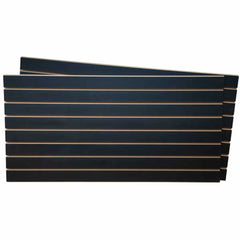 Melamine Slatwall Panels in Black 4 W x 2 H Feet - Case of 2