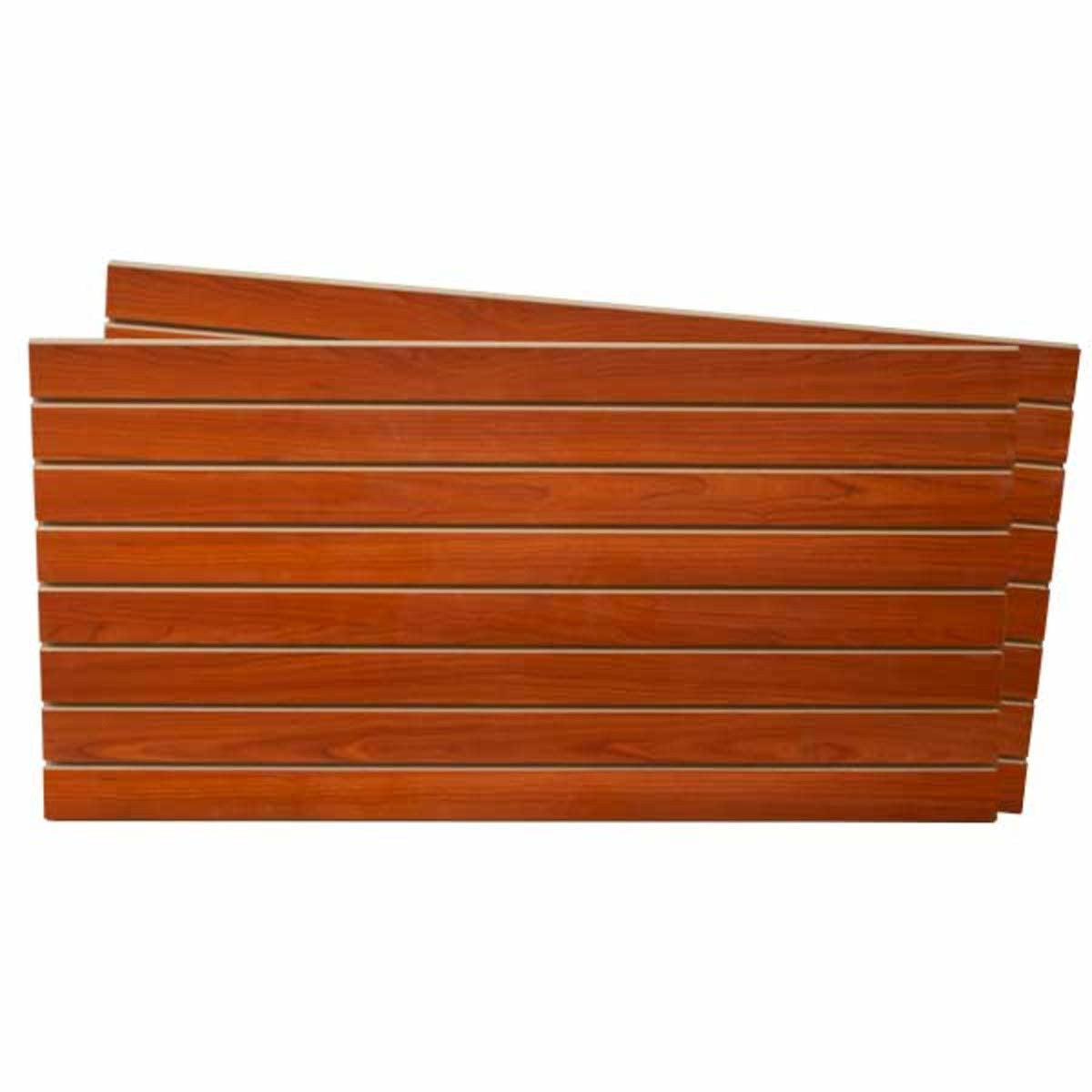 Cherry Melamine Slatwall Panels 4 W x 2 H Feet - Lot of 2