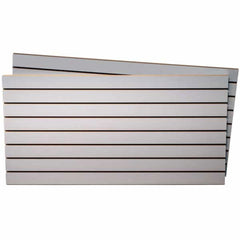 Melamine Slatwall Panels in Gray 4 x 2 H Feet - Pack of 2