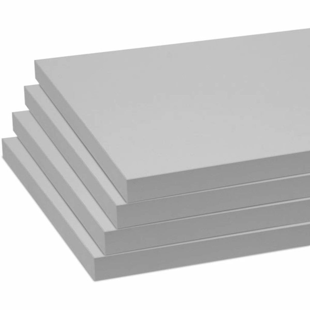 Melamine Shelves in Light Grey 46.5 W x 10 D Inches for Slatwall - Pack of 4