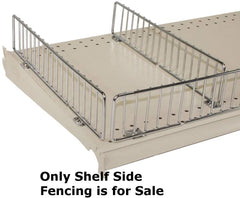 Shef Divider in Chrome 16 Inches Wide for Gondola Base Deck