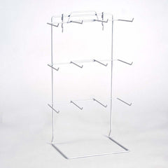 Countertop Rack in White 10 W x 6.5 D x 17.5 H Inches for SlatwallandPegboard