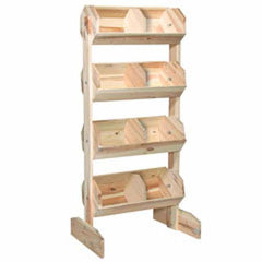 4 Tier Barrel Display Rack 27 W x 15.75 D x 54.50 H Inches with Dividers