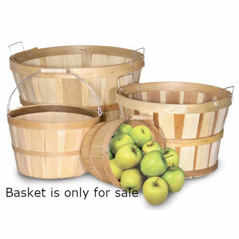 1 Peck Basket Farm Display in Natural 10.5 D x 7.5 H Inches