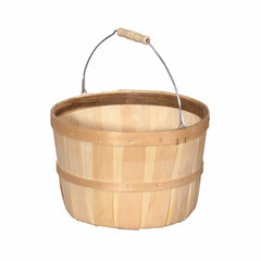 1 Peck Basket Farm Display in Natural 10.5 D x 7.5 H Inches