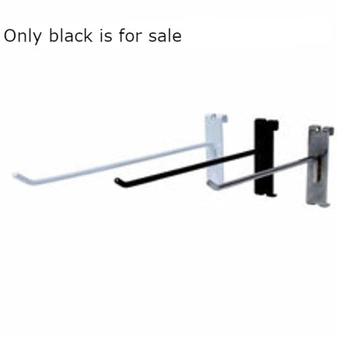 Steel Peg Hooks in Black 10 Inches Long for Gridwall - Pack of 10