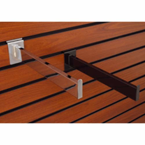 Rectangular Faceouts in Black 12 Inches Long for Slatwall - Lot of 10