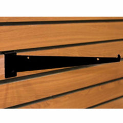 Steel Shelf Brackets in Chrome 10 Inches Long for Slatwall - Count of 10