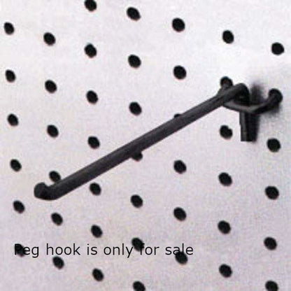 Steel Peg Hooks in Chrome 10 Inches Long for Metal Pegboard - Pack of 10