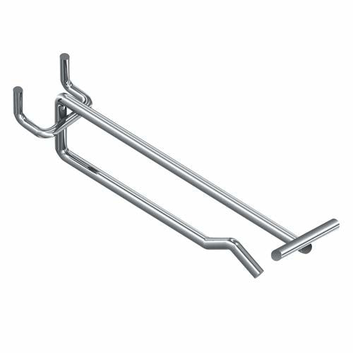 T Style Scanning Peg Hooks in Zinc 8 Inches Long - Pack of 10