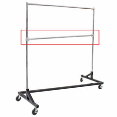 Add on Hangrail in Chrome 63 Inches Long for Z Rack