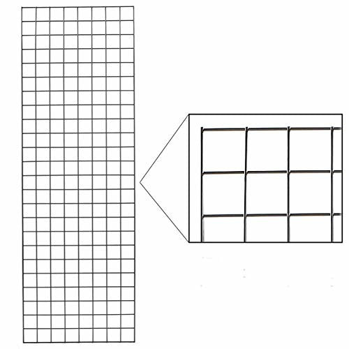 Steel Wire Gridwall Panel in Black 2 X 7 Feet