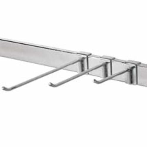 Grid Peg Hooks in Chrome 6 Inches Long for Hang Rail - Count of 10