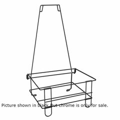 Silver Shopping Basket Stand in Steel 16.5 W x 12.5 D x 8 H Inches