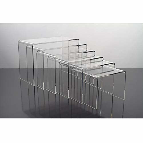 Acrylic Clear Display Risers - Set of 6