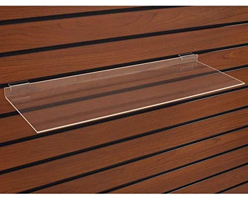 Acrylic Slatwall Shelves 10 W x 4 D Inches - Lot of 10