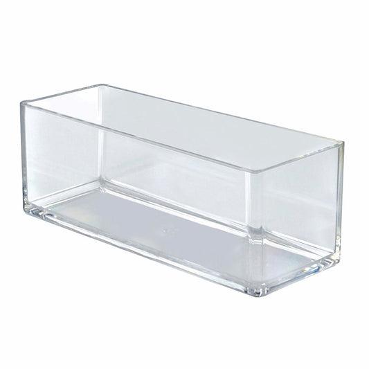 Clear Rectangular Bin Display 4 X 10 Inches - Count of 4