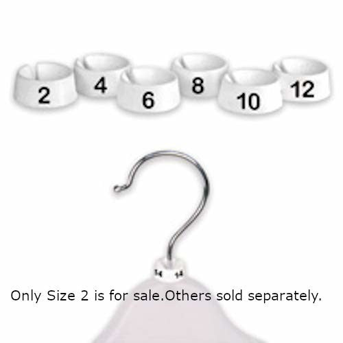 Plastic Hanger 2 Size Markers in White - Pack of 50
