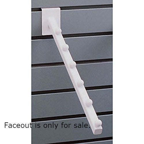 6 Ball Tubing Faceouts in White 16 Inches Long for Slatwall - Box of 10