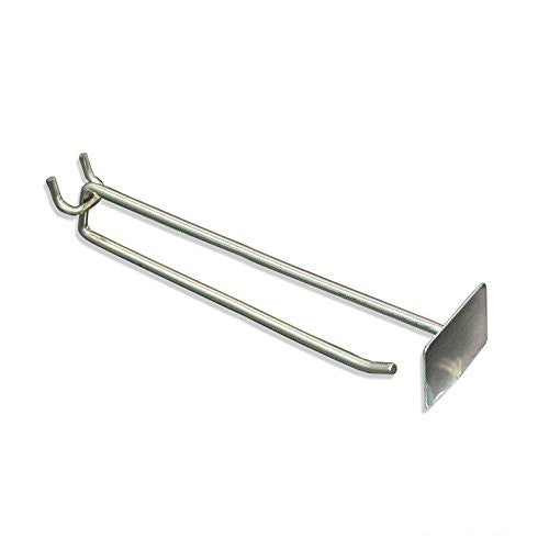 Metal Wire Scan Hooks in Galvanized 8 L x 0.225 D Inches - Pack of 50