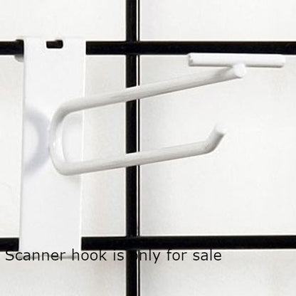 Scanner Hooks in White 6 Inches Long for Gridwall - Box of 100