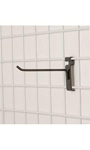 Peg Hooks in White 6 Inches Long for Wire Grid - Count of 100