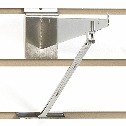 Slatwall Brackets Support in Chrome - Case of 8