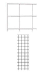 White Wire Grid Panels 2 x 6 Feet - Pack of 4
