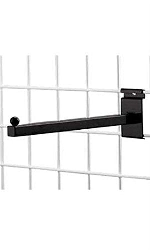 Straight Faceouts in Black 12 Inches Long for Slatwall - Box of 25