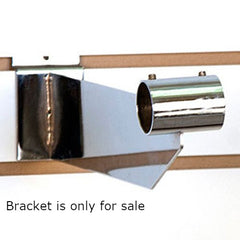 Slatwall Hangrail Brackets in Chrome 12 Inches Long - Pack of 8