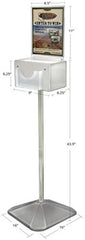 Suggestion Box in White 9 W x 6.25 D x 6.25 H Inches with Sign Holder/Keys
