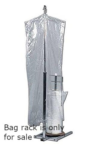 Single Roll Garment Bag Rack in Chrome 39 to 68 H Inches