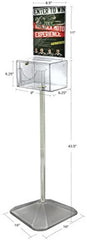 Suggestion Box in Clear 9 W x 6.25 D x 6.25 H Inches with Sign Holder/Keys