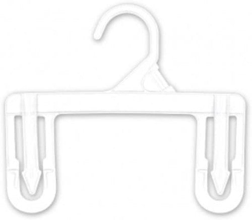 Plastic Children's Skirt/Pant Hangers in White 8 Inches Long - Box of 250