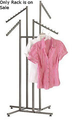 4 Way Boutique Clothing Rack in Steel 48 to 72 H Inches