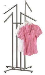 4 Way Boutique Clothing Rack in Steel 48 to 72 H Inches