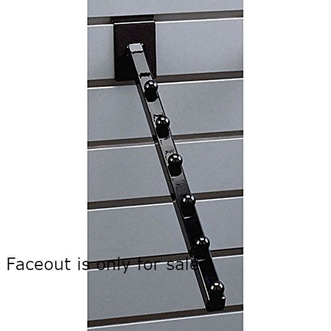 6 Balls Waterfall Faceout in Black 16 Inches Long for Slatwall