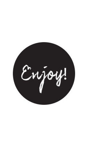 Enjoy Stickers in Black - Pack of 30