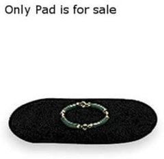 Oval Jewelry Pads in Black Velvet 4 x 7 Inches - Lot of 10